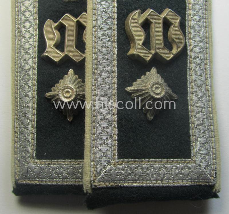 Moderately worn pair of WH (Heeres), early-war-period- (ie. 'M40'-pattern) 'cyphered' NCO-type shoulderstraps as was intended for - and worn by! - a: 'Feldwebel des Wachbatallions Berlin' — image 2