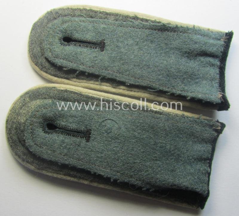 Moderately worn pair of WH (Heeres), early-war-period- (ie. 'M40'-pattern) 'cyphered' NCO-type shoulderstraps as was intended for - and worn by! - a: 'Feldwebel des Wachbatallions Berlin' — image 3