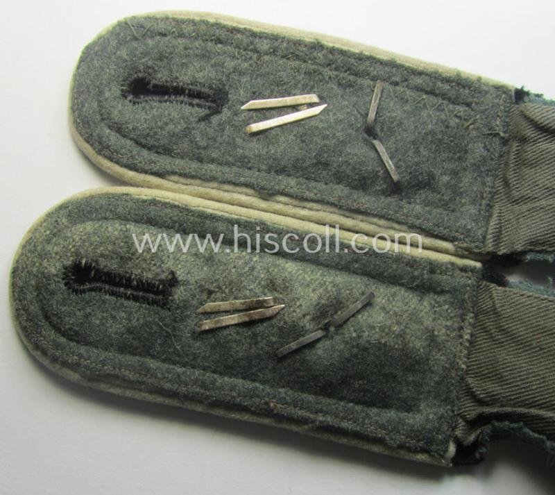 Moderately worn pair of WH (Heeres), early-war-period- (ie. 'M40'-pattern) 'cyphered' NCO-type shoulderstraps as was intended for - and worn by! - a: 'Feldwebel des Wachbatallions Berlin' — image 4