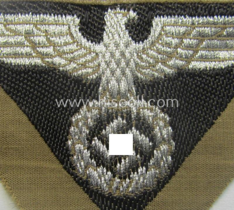 SA-related cap-eagle as was intended for the: 'Lagermütze' (ie. side-cap) being an example as woven on a typical brownish-coloured background and as such intended for generic 'SA'-usage — image 2