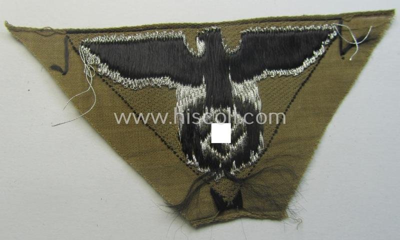 SA-related cap-eagle as was intended for the: 'Lagermütze' (ie. side-cap) being an example as woven on a typical brownish-coloured background and as such intended for generic 'SA'-usage — image 3