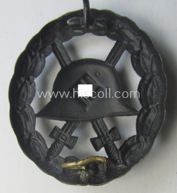 Early-pattern black-class wound-badge (ie.: 'Verwundeten Abzeichen in Schwarz') being a detailed so-called: 'Spanish Civil-War'-version of the (scarcely encountered!) 'Durchbrochener'-pattern — image 3