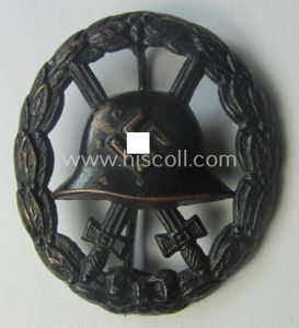 Early-pattern black-class wound-badge (ie.: 'Verwundeten Abzeichen in Schwarz') being a …