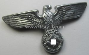 Bright-silver-coloured- and/or: zinc- (ie. 'Feinzink'-) based (political-style) visor- (ie. 'Schirmmützen'-) …