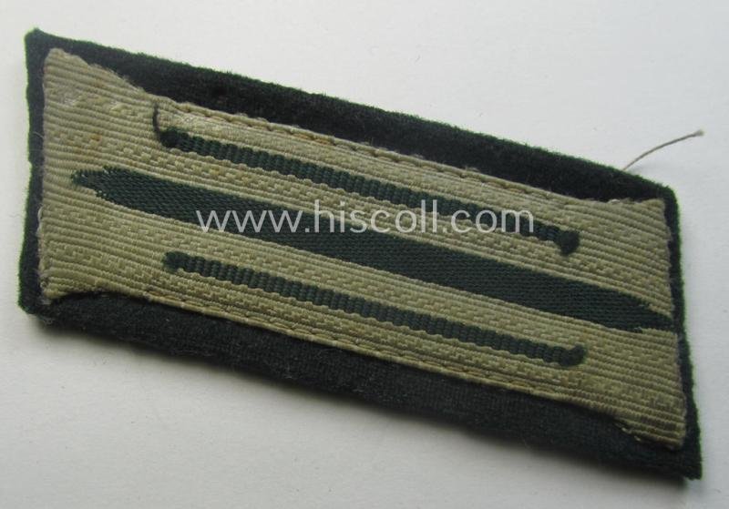 Truly used- and tunic-removed pair of WH (Heeres) 'standard-issue'-pattern WH (Heeres) collar-tabs (or: 'Einheitskragenspiegel') being of the 'generic-pattern' — image 2