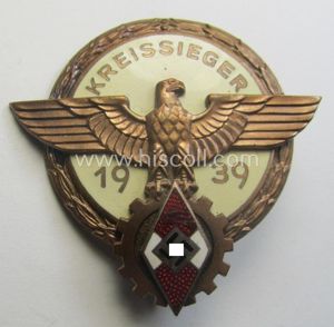 'HJ'- ('Hitlerjugend') ie. 'BDM'- ('Bund Deutscher Mädel') related: 'Reichsberufswettkampf-Siegerabzeichen' (of …