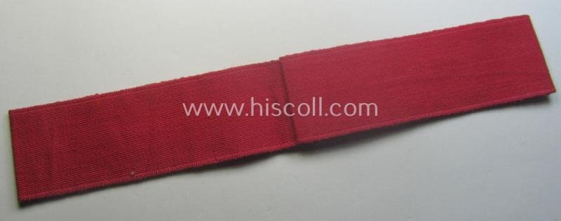 Never before seen - and unidentified! - bright-pink-toned and neatly 'BeVo'-woven, TR-period cuff-title (ie. 'Ärmelstreifen') depicting the greyish-silver-toned text: 'Techn. Dienst' — image 4