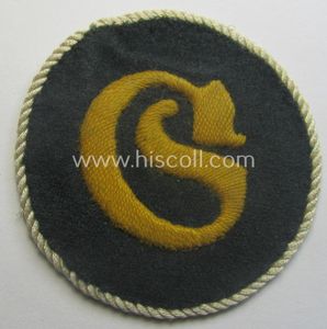 Truly used- and/or worn, WH (Heeres) hand-embroidered, trade- and/or special-career …