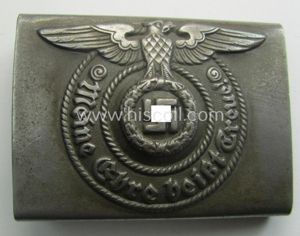 Waffen-SS, enlisted-mens'- (ie. NCO-type-) belt-buckle (being a typical 'RzM - …