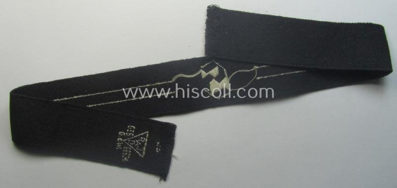 RAD (ie. 'Reichsarbeitsdienst') EM- (ie. NCO-) pattern, commemorative cuff-title (ie. 'Dienstärmelstreifen') depicting a capital 'S'-character (as was intended for commissioned-staff working on the various 'Westwall'-fortifications) — image 3