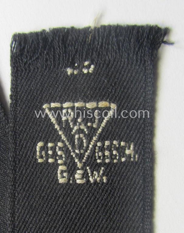 RAD (ie. 'Reichsarbeitsdienst') EM- (ie. NCO-) pattern, commemorative cuff-title (ie. 'Dienstärmelstreifen') depicting a capital 'S'-character (as was intended for commissioned-staff working on the various 'Westwall'-fortifications) — image 4