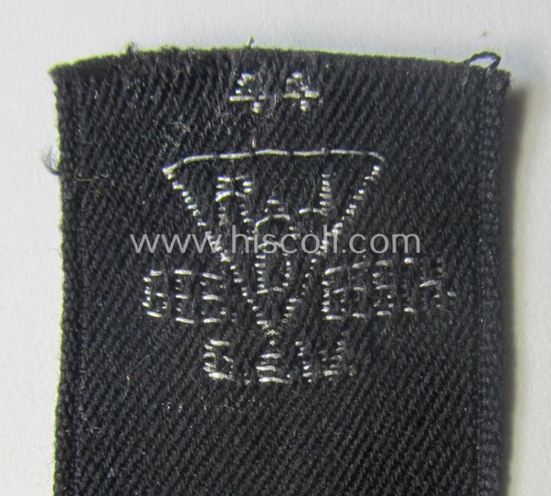 RAD (ie. 'Reichsarbeitsdienst') officers'-pattern, commemorative cuff-title (ie. 'Dienstärmelstreifen für Offiziere') depicting the text: 'Emsland' (as was intended for commissioned-staff working on the various 'Westwall'-fortifications) — image 4