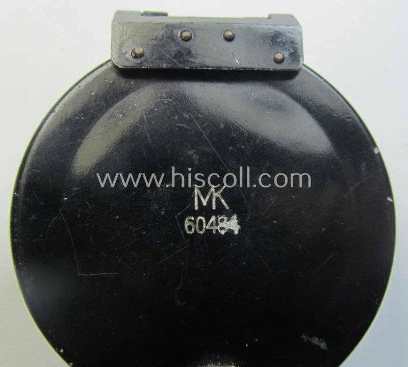 'Standard-issue'-pattern and/or (typical) black-coloured (and/or partly aluminium-based!), WH compass (ie. 'Marschkompass') being a non-marker-marked example that is individually numbered: '60484' — image 2