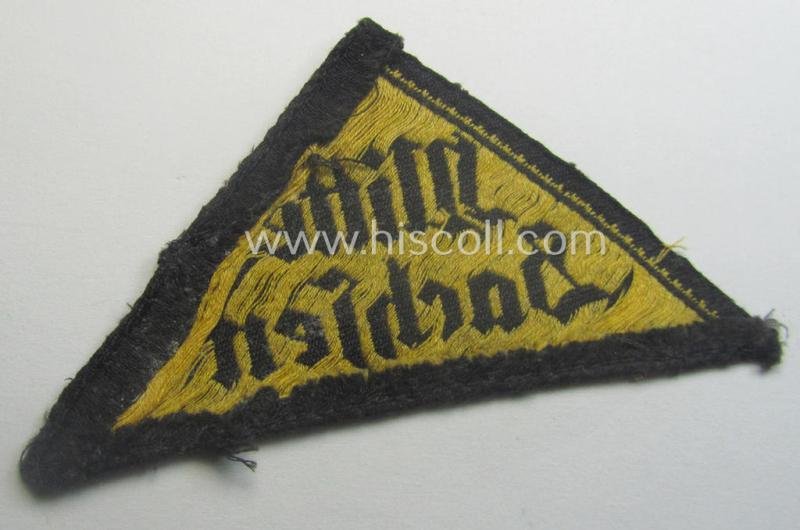 Early-pattern, 'HJ' ('Hitlerjugend') district-triangle (ie. 'Gebietsdreieck') entitled: 'Mitte Sachsen' — image 2