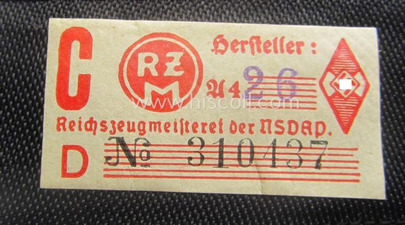 Pair of bright-pink-piped so-called: 'Motor-HJ'-shoulderstraps as was intended for a: 'Hitlerjunge' who served within the 'Bann 131' (131 = 'Bann Hamm' in the 'Gebiet West Westfalen' — image 4