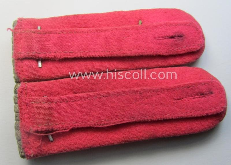 Truly used- and/or tunic-removed - and/or fully matching! - pair of WH (Heeres) officers'-type, neatly 'cyphered' shoulderboards as was intended for usage by a: 'Hauptmann der Pz-Truppen' who served within the 'GrossDeutschland'-Div. — image 3