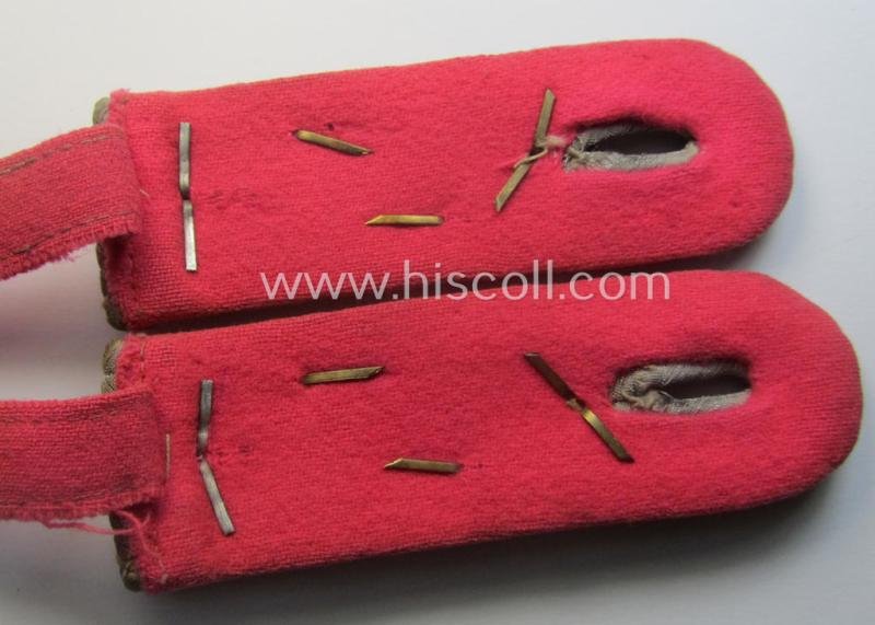 Truly used- and/or tunic-removed - and/or fully matching! - pair of WH (Heeres) officers'-type, neatly 'cyphered' shoulderboards as was intended for usage by a: 'Hauptmann der Pz-Truppen' who served within the 'GrossDeutschland'-Div. — image 4
