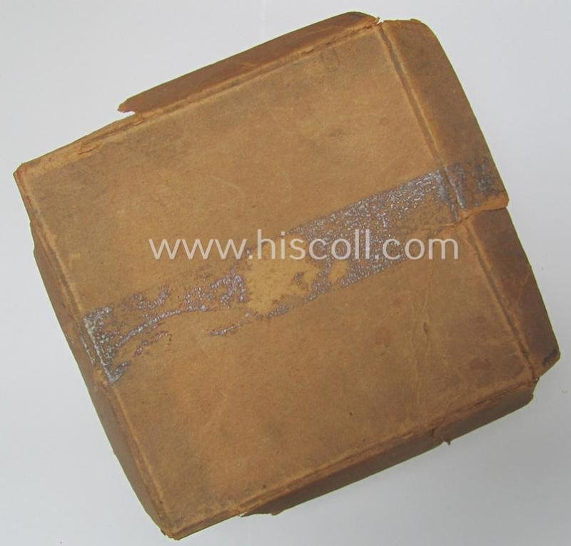 Attractive - and actually unusually seen! - smaller-sized, silver-toned (ie. chromed metal-based) patriotic belt-buckle (ie. 'N.S.D.A.P.'-supportive-piece) being a 'virtually mint- ie. unissued' example that shows some (minimal) rust-staining — image 2