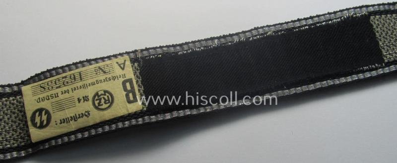 Stunning, Waffen-SS officers-type, 1939/40-pattern cuff-title (ie. 'Ärmelstreifen') as executed in flat-wire 'BeVo'-weave-pattern (in Gothic-styled script!) for an officer who served within the: SS-Rgt. 'Deutschland' (2. SS-Pz-Div. 'Das Reich') — image 4