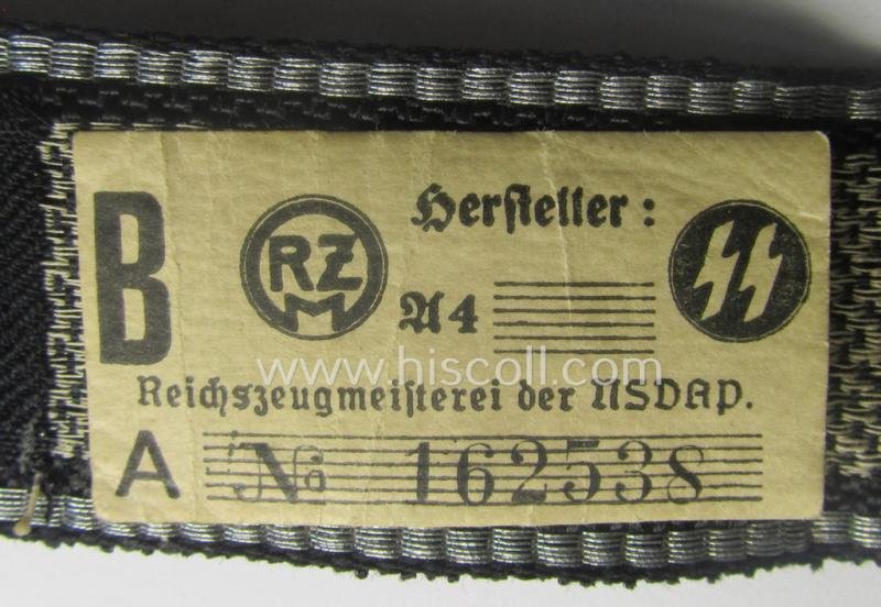 Stunning, Waffen-SS officers-type, 1939/40-pattern cuff-title (ie. 'Ärmelstreifen') as executed in flat-wire 'BeVo'-weave-pattern (in Gothic-styled script!) for an officer who served within the: SS-Rgt. 'Deutschland' (2. SS-Pz-Div. 'Das Reich') — image 5