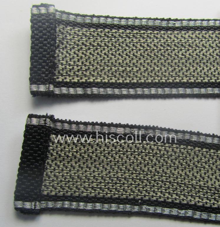 Stunning, Waffen-SS officers-type, 1939/40-pattern cuff-title (ie. 'Ärmelstreifen') as executed in flat-wire 'BeVo'-weave-pattern (in Gothic-styled script!) for an officer who served within the: SS-Rgt. 'Deutschland' (2. SS-Pz-Div. 'Das Reich') — image 7