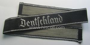 Stunning, Waffen-SS officers-type, 1939/40-pattern cuff-title (ie. 'Ärmelstreifen') as executed in …