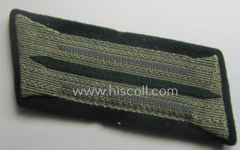 Pair of early-war-period, WH (Heeres) 'M40'-pattern collar-patches (ie. 'Einheitskragenspiegel') as piped in the bright-blue-coloured branchcolour as intended for usage by a: 'Soldat der Nachschub-Trpn.' — image 2