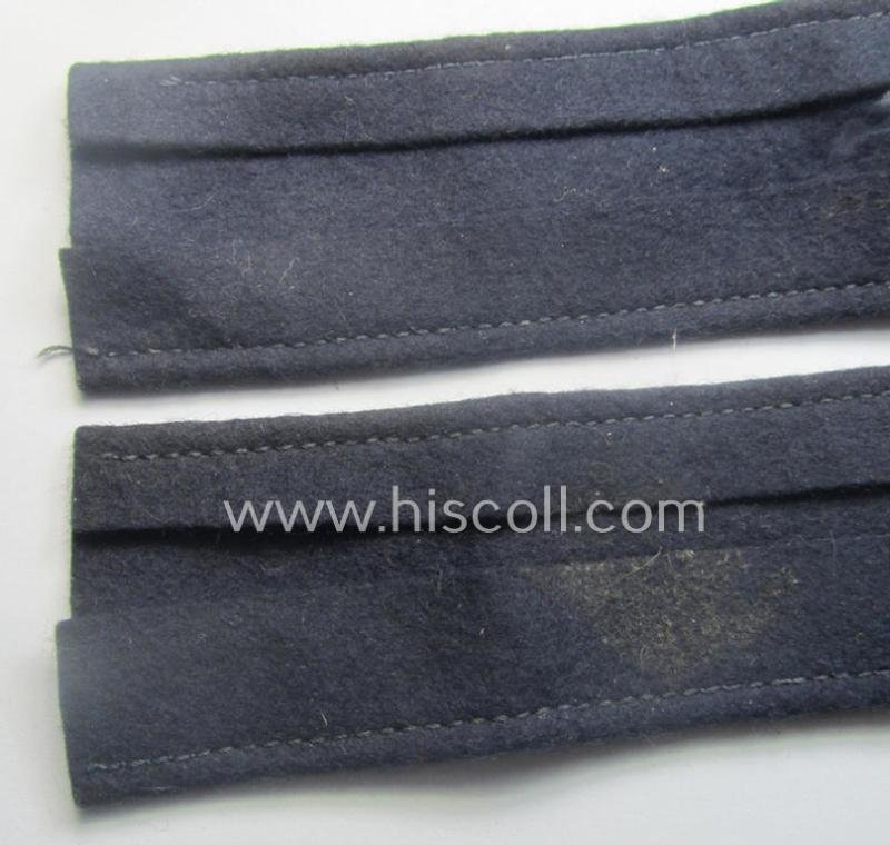 Typical 'smooth-woolen'-based, enlisted-mens'- (ie. NCO-) pattern WH (Luftwaffe) cuff-title (ie. 'Ärmelstreifen') entitled: 'Hermann Göring' (being an I deem presumably issued- albeit never worn nor tunic-attached and minimally damaged example) — image 6