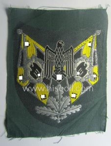 WH (Heeres), flat-wire- (ie. 'BeVo'-) woven 'Ärmelabzeichen für Fahnenträger des …