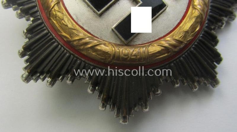 Stunning, neatly maker- (ie. '20'-marked-) example of WH (Heeres, LW etc.) 'Deutsches Kreuz im Gold' (or DKiG) being a (regular- ie. 'light-weight') piece that was produced by the: 'C.F. Zimmermann'-company — image 2
