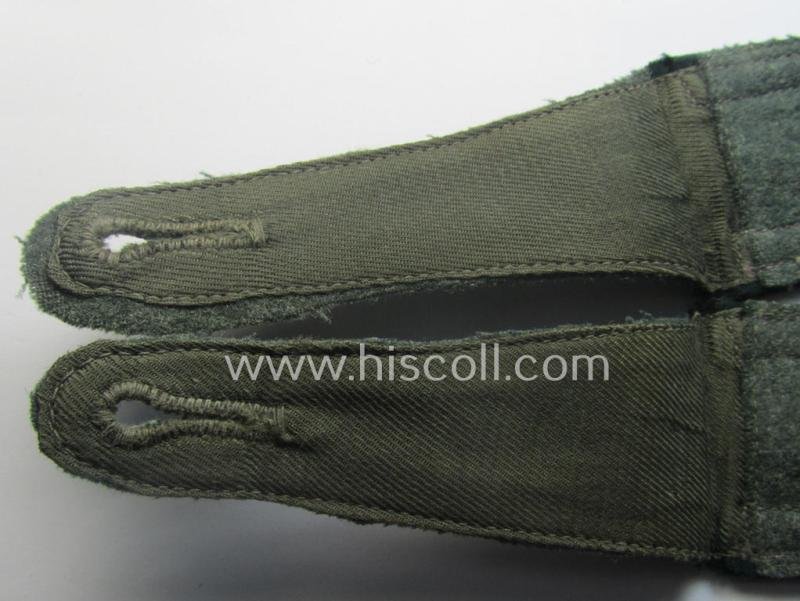 Interesting - and unusually seen! - pair of WH (Heeres) NCO-type shoulderstraps: 'Uffz. eines Infanterie-Rgts.' that comes with a period-attached pair of bright-yellow-coloured so-called: Batt.-designator 'Laschen' — image 5