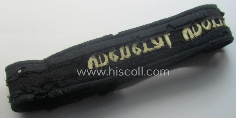 Relic - but nevertheless scarcely found! - example of a WH (LW) cuff-title ie. armband (ie. 'Ärmelstreifen') entitled: 'General Göring' (being an EM- (ie. NCO-) pattern example that comes in a truly worn and/or clearly tunic-removed, condition — image 5