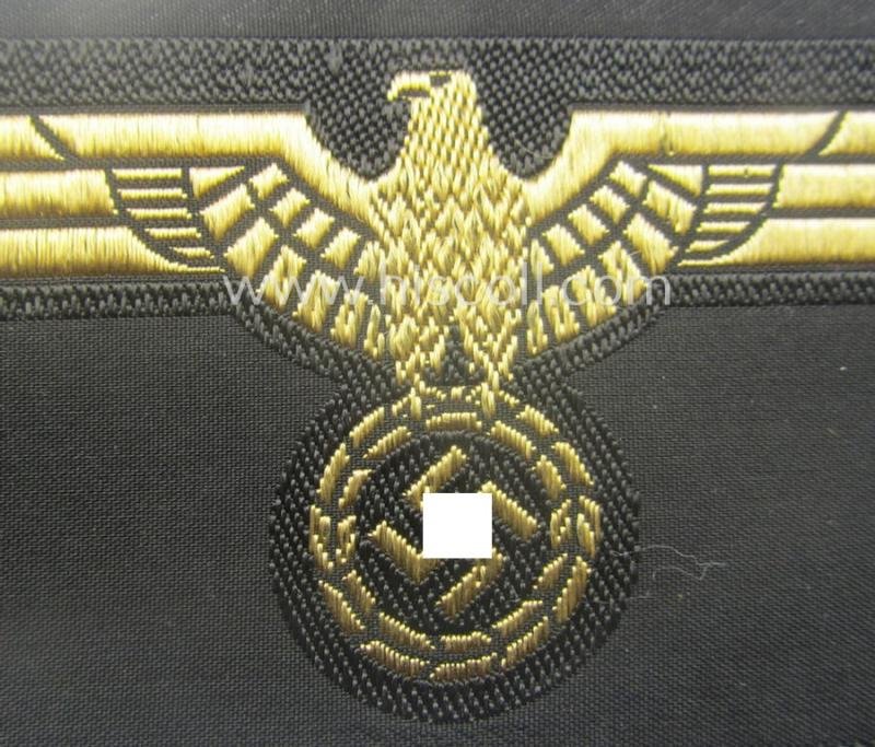 Scarcely found, RB- ('Reichsbahn'-) related, 'BeVo-'woven arm-eagle as was specifically intended for usage by an official of the: 'Deutsche Reichsbahn' — image 2