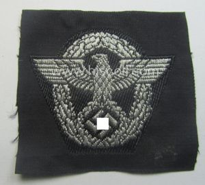 Officers'-pattern, Polizei- (ie. 'SS-Polizei') cap-eagle (ie. 'Adler für Schiffchen o. …