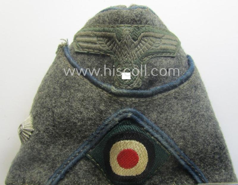 Interesting, period wallet (ie. 'Geldbörse') that takes the format of a smaller-sized, WH (Heeres) ie. 'Nachschub'- (or: transport-) related side-cap (ie. 'Schiffchenmütze') — image 3