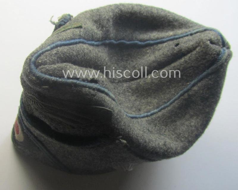 Interesting, period wallet (ie. 'Geldbörse') that takes the format of a smaller-sized, WH (Heeres) ie. 'Nachschub'- (or: transport-) related side-cap (ie. 'Schiffchenmütze') — image 4