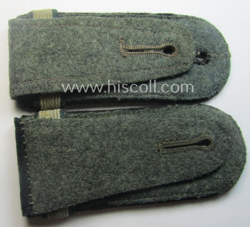 Moderately used - and fully matching! - pair of WH (Heeres) EM-type (ie. 'M40-pattern, rounded-style) shoulderstraps as was specifically intended for usage by a: 'Soldat u. Uffz.-Anwärter der Pionier-Trpn.' — image 3
