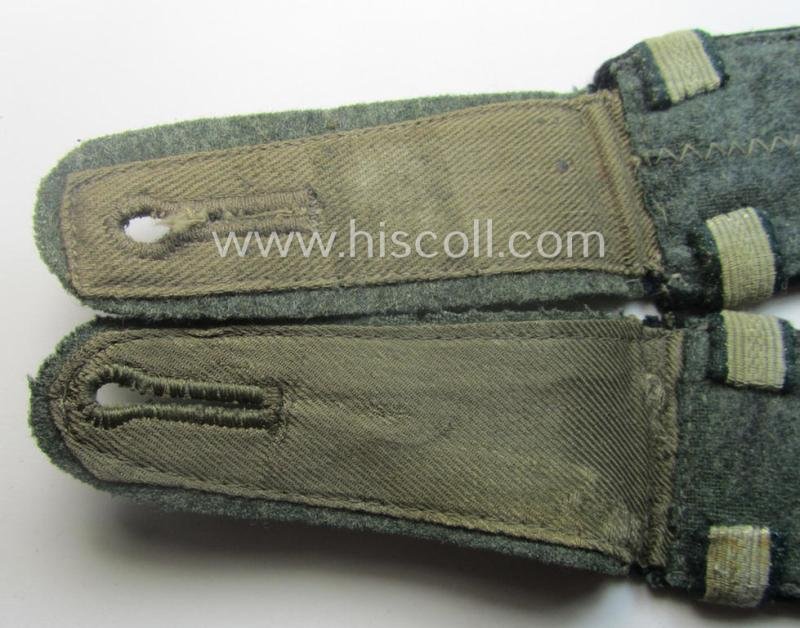 Moderately used - and fully matching! - pair of WH (Heeres) EM-type (ie. 'M40-pattern, rounded-style) shoulderstraps as was specifically intended for usage by a: 'Soldat u. Uffz.-Anwärter der Pionier-Trpn.' — image 5