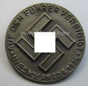 Commemorative - and unusually seen! - N.S.D.A.P.-related 'tinnie' being a …