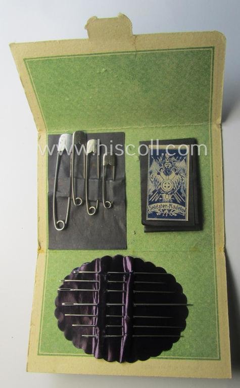 Fully complete, WH (Heeres ie. LW etc.) 'souvenir-related' cover showing the text: 'Nadel-Mappe - Deutschlands Stolz' holding a full set of (minty) needles and/or safety-pins — image 3