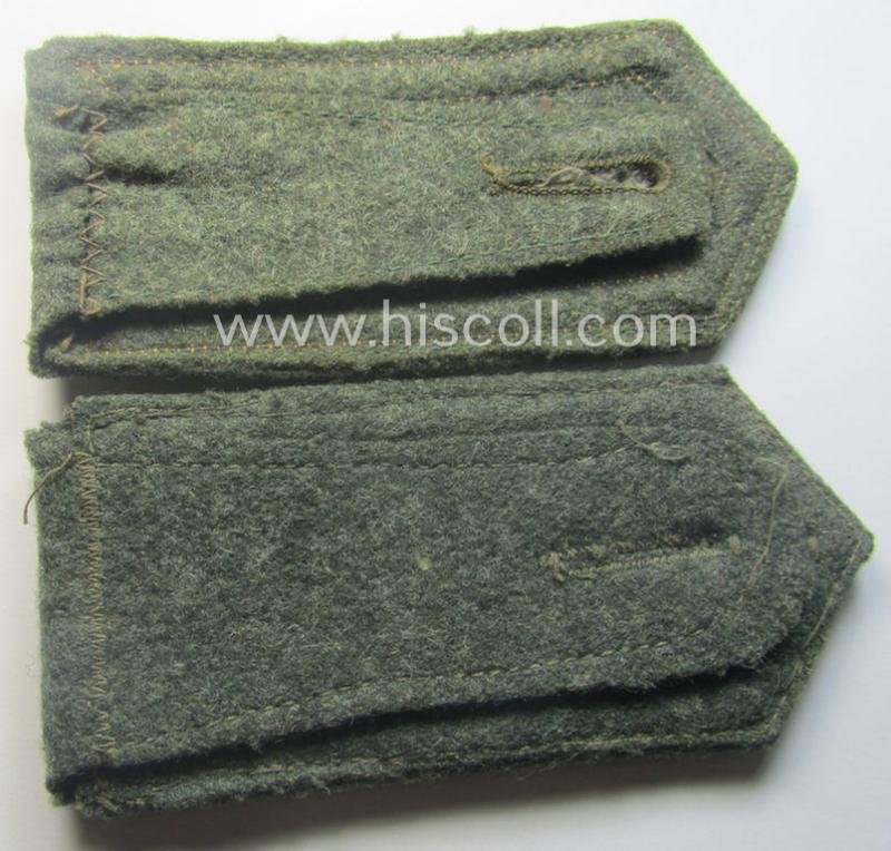 Minimally mis-matched pair of neatly 'cyphered'- (and I deem early- ie. mid-war-period), WH (Kriegsmarine) NCO-type shoulderstraps as was intended for usage by an: 'Unterfeldwebel eines Küsten-Artillerie-Rgts. o. Abtlgs.' — image 3