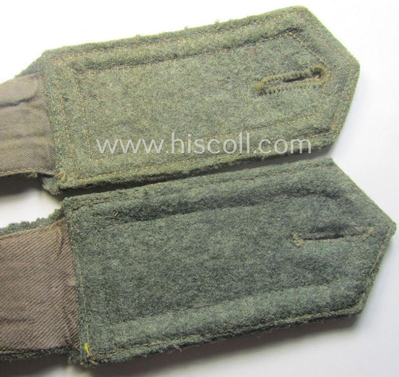 Minimally mis-matched pair of neatly 'cyphered'- (and I deem early- ie. mid-war-period), WH (Kriegsmarine) NCO-type shoulderstraps as was intended for usage by an: 'Unterfeldwebel eines Küsten-Artillerie-Rgts. o. Abtlgs.' — image 4