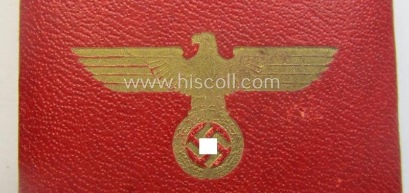 WH Austrian-occupation- (ie. 'Anschluss'-) medal: '13. März 1938' being a very attractive (and hardly tarnished) example that comes stored in its bright-red-coloured- and/or typical non-maker-marked etui as issued — image 6