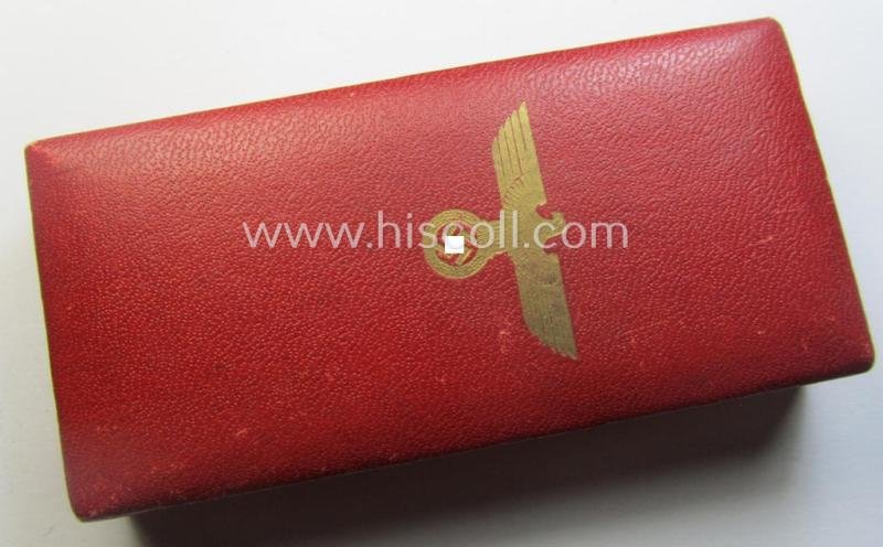 WH Austrian-occupation- (ie. 'Anschluss'-) medal: '13. März 1938' being a very attractive (and hardly tarnished) example that comes stored in its bright-red-coloured- and/or typical non-maker-marked etui as issued — image 7