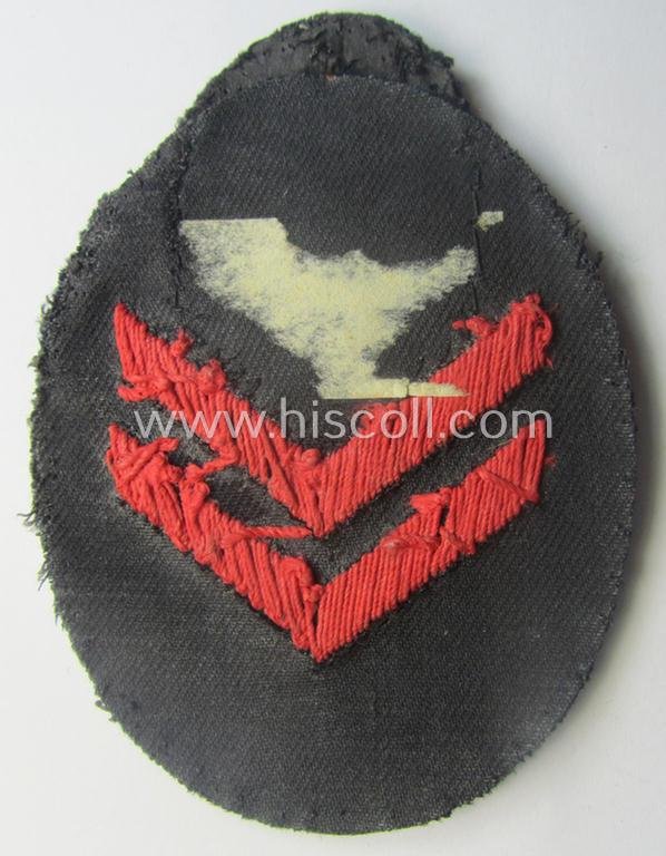 Never before seen - and most certainy scarcely encountered! - specific Marine-HJ (ie. 'Marine-Hitlerjugend') arm-patch comprising of a period-assembled: 'HJ-Seesport-Abzeichen B' and a: 'Sportprüfung-Ärmelabzeichen' — image 3