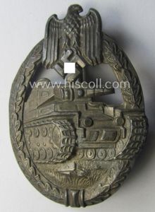 'Panzerkampfabzeichen in Silber' (or: silver-class panzer-assault badge or PAB) being …
