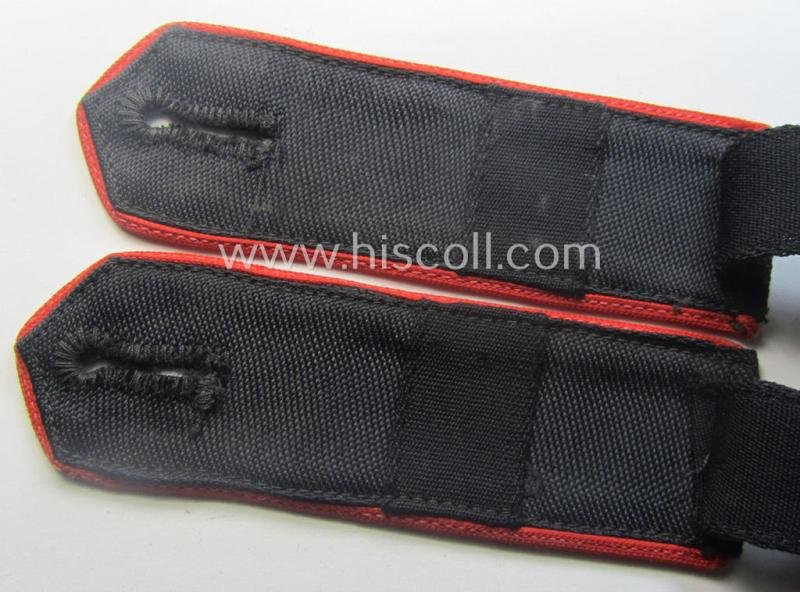Pair of bright-red-piped, so-called: 'Allgemeine-HJ' (ie. Hitlerjugend) shoulderstraps as intended for usage by a: 'Hitlerjunge' who served within: 'Bann 565' (565 = 'Bann Spittal' in the 'Gebiet Südost Kärnten') — image 4