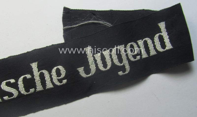 Superb - and truly unusually ie. rarely encountered! - (amongst others) Dutch volunteer-related cuff-title (ie. 'Ärmelstreifen') as was intended for members within the: 'Germanische Jugend' — image 3