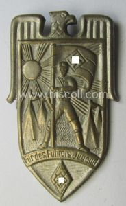 Silver-toned, HJ/BDM (ie. 'Hitlerjugend' or: 'Bund Deutscher Mädel') day-badge (ie. …