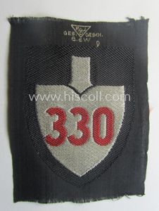 RAD (ie. 'Reichsarbeitsdienst') officers'-pattern sleeve-badge (or: 'Dienststellenabzeichen') bearing the specialist- …